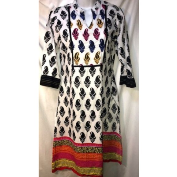 Soch Tunic Dress Size M Multi-Color Embroidered - Picture 1 of 6